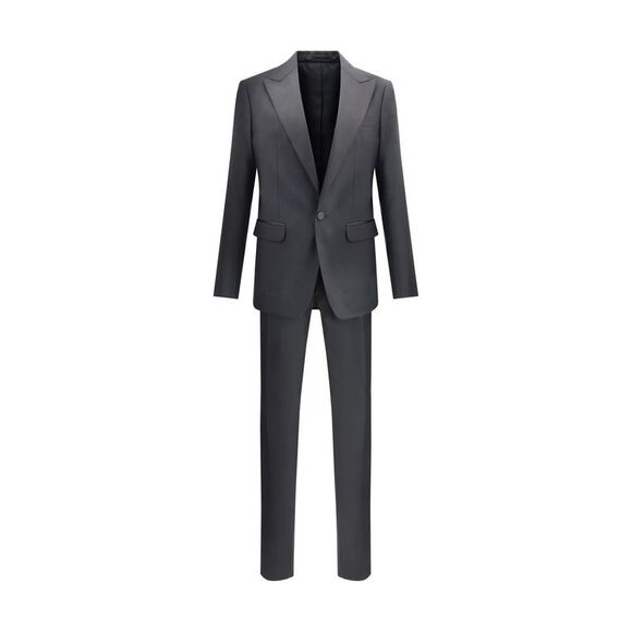Dsquared² Black Fleece Wool Two-Piece Men's Suit